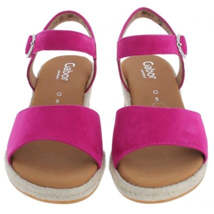 Gabor Monica 62.710 Sandals – Pink Suede – Womens Sandals, Sliders & Toe Posts - Crep Direct UK