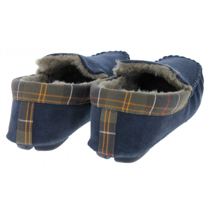 Barbour Monty MSl0001 Slippers – Navy Suede – Mens Slippers - Crep Direct UK