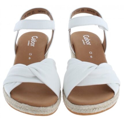 Gabor Moon 62.712 Sandals – White Leather – Womens Sandals, Sliders & Toe Posts - Crep Direct UK