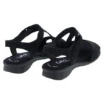 Gabor Mostic 46.063 Sandals – Black Nubuck – Womens Sandals, Sliders & Toe Posts - Crep Direct UK