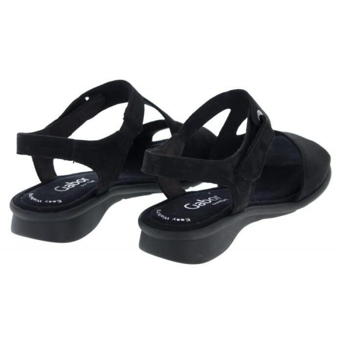 Gabor Mostic 46.063 Sandals – Black Nubuck – Womens Sandals, Sliders & Toe Posts - Crep Direct UK