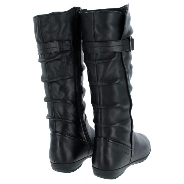 Josef Seibel Naly 23 Flat Knee High Boots – Black Leather – Womens Boots - Crep Direct UK