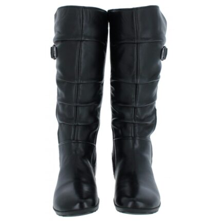 Josef Seibel Naly 23 Flat Knee High Boots – Black Leather – Womens Boots - Crep Direct UK