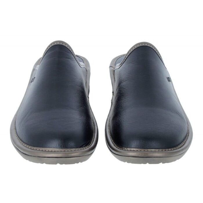 Nordikas Naomi 347-0/8 Mule Slippers – Black Leather – Womens Slippers - Crep Direct UK
