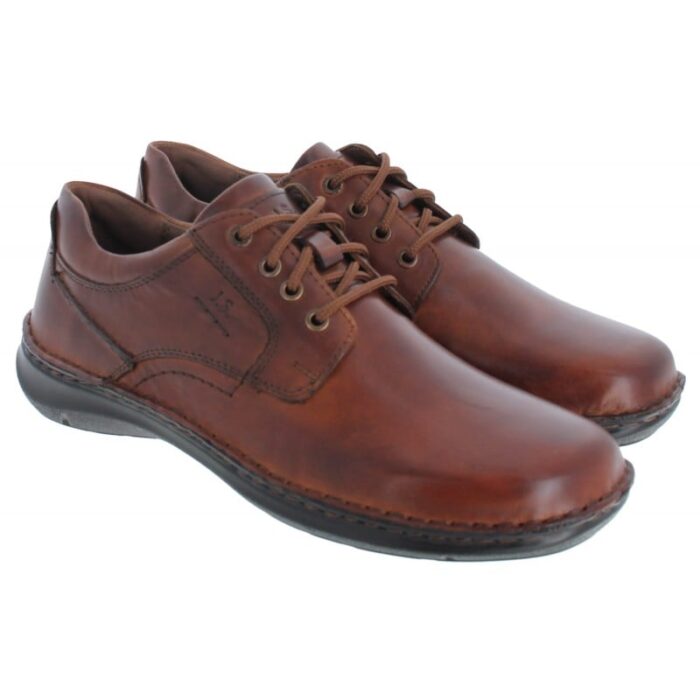 Josef Seibel New Anvers 06 44906 Lace-Up Shoes – Cognac Leather – Mens Shoes - Crep Direct UK