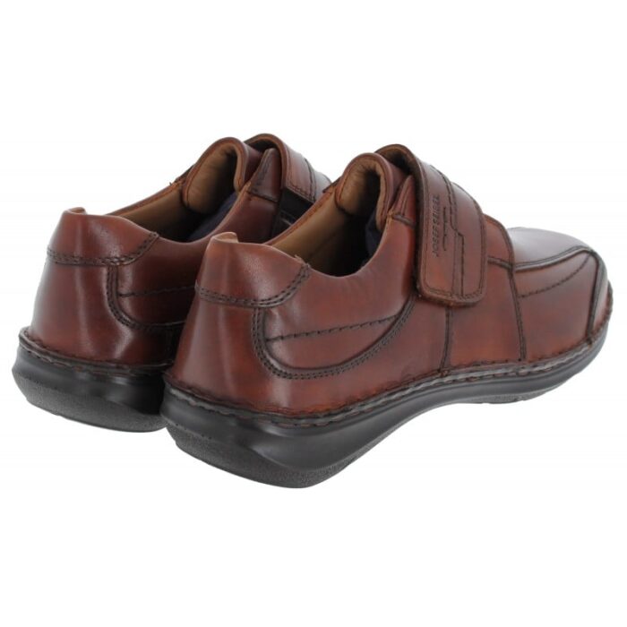 Josef Seibel New Anvers 02 44902 Velcro Shoes – Cognac Leather – Mens Shoes - Crep Direct UK