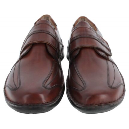 Josef Seibel New Anvers 02 44902 Velcro Shoes – Cognac Leather – Mens Shoes - Crep Direct UK