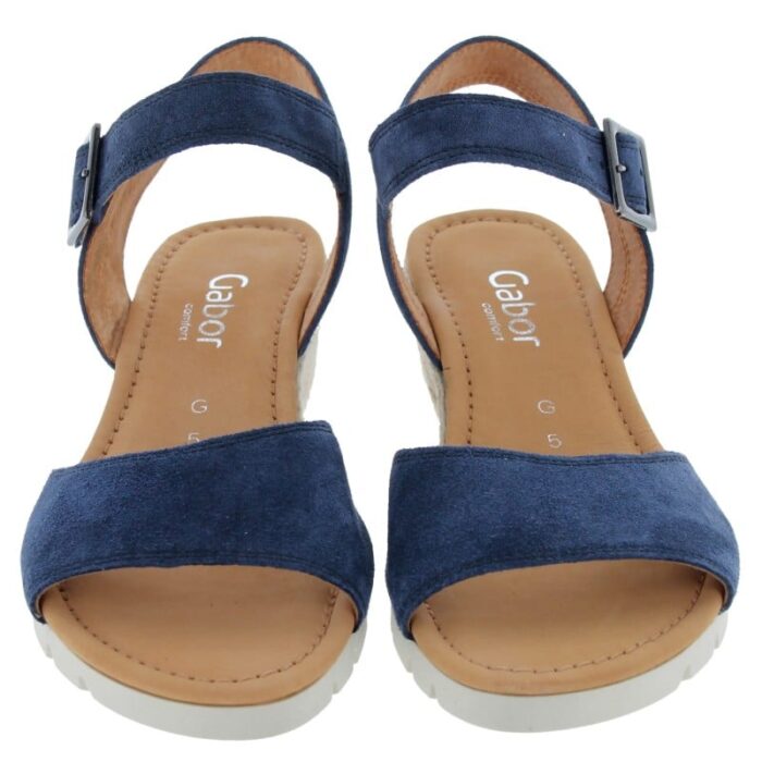 Gabor Nieve 42.042 Sandals – Marine Suede – Womens Sandals, Sliders & Toe Posts - Crep Direct UK