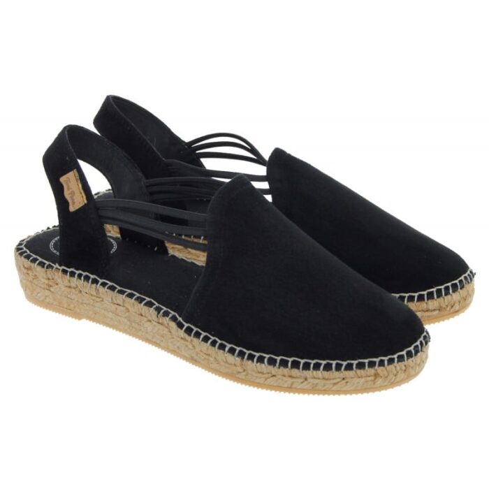 Toni Pons Nuria Espadrilles – Black Suede – Womens Espadrilles - Crep Direct UK