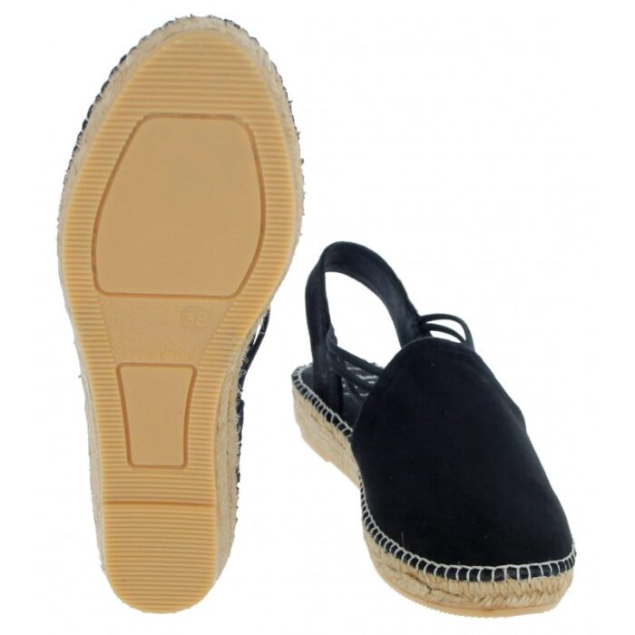 Toni Pons Nuria Espadrilles – Black Suede – Womens Espadrilles - Crep Direct UK
