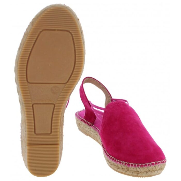 Toni Pons Nuria Espadrilles – Fucsia Suede – Womens Sandals, Sliders & Toe Posts - Crep Direct UK
