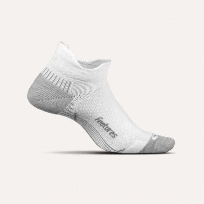Feetures Plantar Fasciitis Relief Ultra Light No Show Socks – White – Mens Clothing - Crep Direct UK
