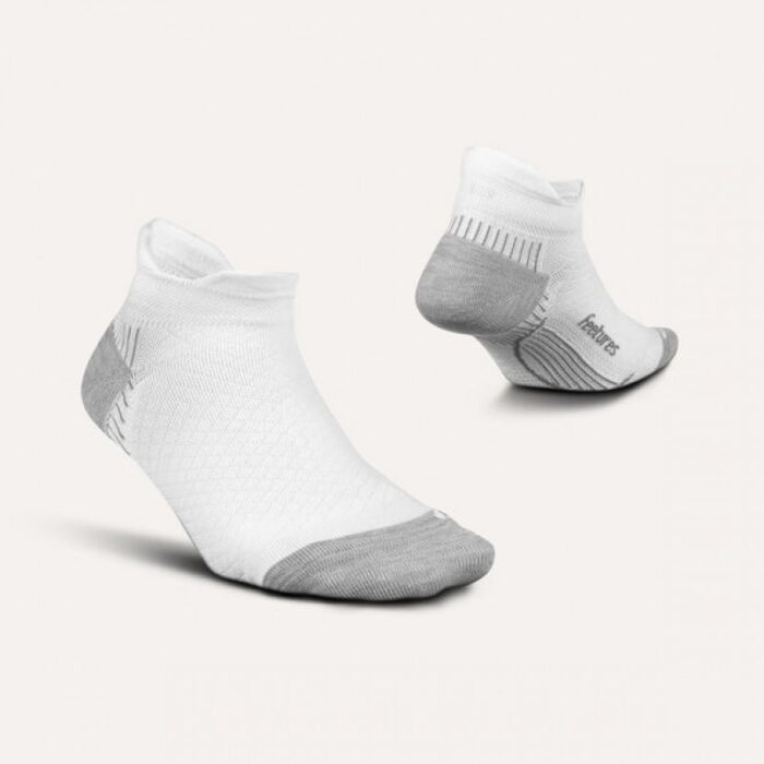 Feetures Plantar Fasciitis Relief Ultra Light No Show Socks – White – Mens Clothing - Crep Direct UK
