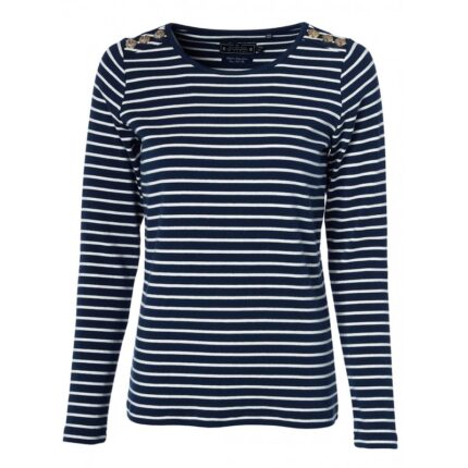 Holland Cooper Padstow Long Sleeve Crew Neck Tee – Ink Navy / Natural Stripe – Ladies Clothing - Crep Direct UK Holland Cooper Padstow Long Sleeve Crew Neck Tee – Ink Navy / Natural Stripe – Ladies Clothing - Crep Direct UK