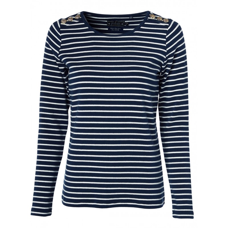 Holland Cooper Padstow Long Sleeve Crew Neck Tee – Ink Navy / Natural Stripe – Ladies Clothing - Crep Direct UK Holland Cooper Padstow Long Sleeve Crew Neck Tee – Ink Navy / Natural Stripe – Ladies Clothing - Crep Direct UK