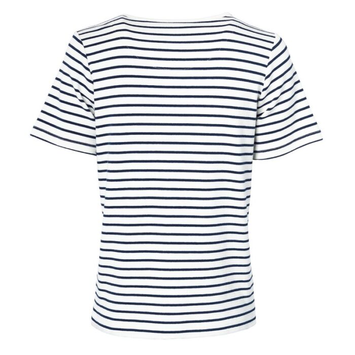 Holland Cooper Padstow Crew Neck Tee – Natural Ink / Navy Stripe – Ladies Clothing - Crep Direct UK