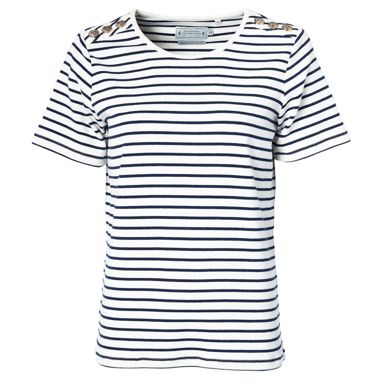 Holland Cooper Padstow Crew Neck Tee – Natural Ink / Navy Stripe – Ladies Clothing - Crep Direct UK Holland Cooper Padstow Crew Neck Tee – Natural Ink / Navy Stripe – Ladies Clothing - Crep Direct UK