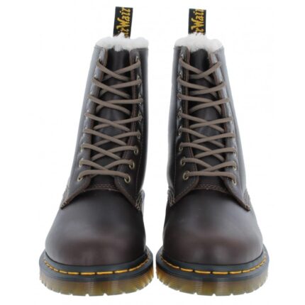 Dr. Martens 1460 Pascal Serena Boots – Dark Khaki Leather – Womens Boots - Crep Direct UK