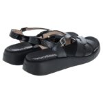 Wonders Paterna C-6530 Sandals – Black Leather – Womens Sandals, Sliders & Toe Posts - Crep Direct UK