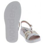 Wonders Paterna C-6530 Sandals – Off White / Gold Leather – Womens Sandals, Sliders & Toe Posts - Crep Direct UK