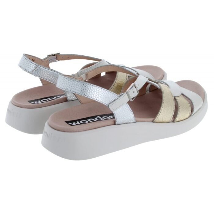 Wonders Paterna C-6530 Sandals – Off White / Gold Leather – Womens Sandals, Sliders & Toe Posts - Crep Direct UK