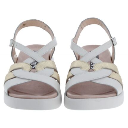 Wonders Paterna C-6530 Sandals – Off White / Gold Leather – Womens Sandals, Sliders & Toe Posts - Crep Direct UK