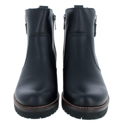 Panama Jack Pauline Igloo Trav Ankle Boots – Black Leather – Womens Boots - Crep Direct UK