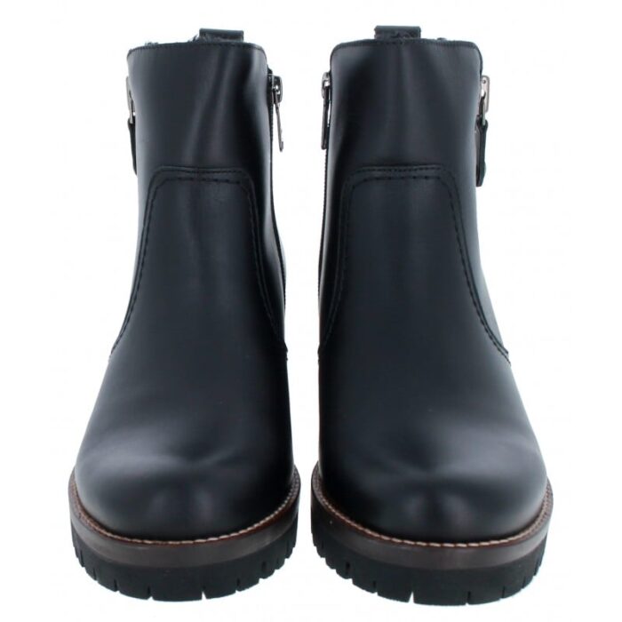 Panama Jack Pauline Igloo Trav Ankle Boots – Black Leather – Womens Boots - Crep Direct UK