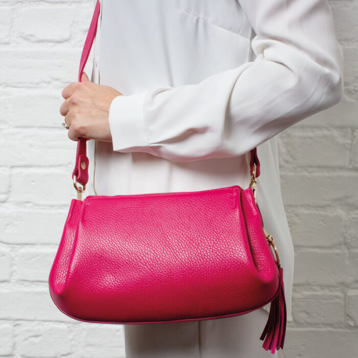 The Golden Boot Golden Boot Alba Shoulder Bag – Pink Leather – Personalised Gifts for Her - Crep Direct UK
