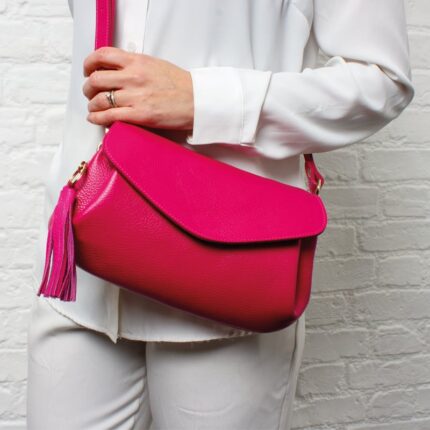The Golden Boot Golden Boot Alba Shoulder Bag – Pink Leather – Personalised Gifts for Her - Crep Direct UK