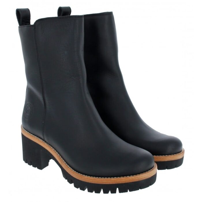Panama Jack Polet Ankle Boots – Black Leather – Womens Boots - Crep Direct UK