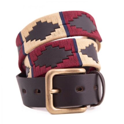 Pioneros 139 Polo Belt – Burgundy/Beige/Navy Stripe – Mens Belts - Crep Direct UK Pioneros 139 Polo Belt – Burgundy/Beige/Navy Stripe – Mens Belts - Crep Direct UK