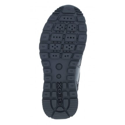 Geox Pavel J0415C Trainers – Black Leather – Girls School Shoes - Crep Direct UK