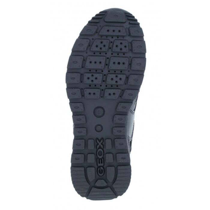 Geox Pavel J0415C Trainers – Black Leather – Girls School Shoes - Crep Direct UK