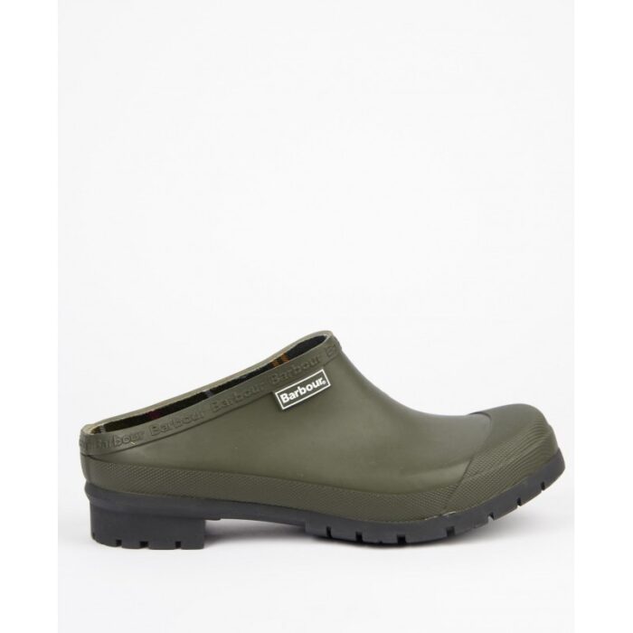 Barbour Quinn Garden Clogs – Olive – Mens Wellingtons - Crep Direct UK