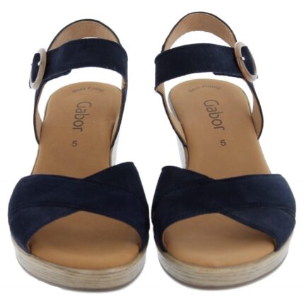 Gabor Rainbow 44.670 Sandals – Blue Suede – Womens Sandals, Sliders & Toe Posts - Crep Direct UK