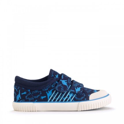 Start-Rite Raptor Canvas Shoes – Navy Dino – Boys Shoes - Crep Direct UK
