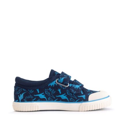 Start-Rite Raptor Canvas Shoes – Navy Dino – Boys Shoes - Crep Direct UK