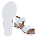 Gabor Raynor 62.750 Wedge Sandals – White Leather – Womens Sandals, Sliders & Toe Posts - Crep Direct UK