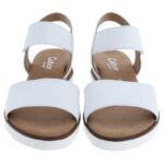 Gabor Raynor 62.750 Wedge Sandals – White Leather – Womens Sandals, Sliders & Toe Posts - Crep Direct UK