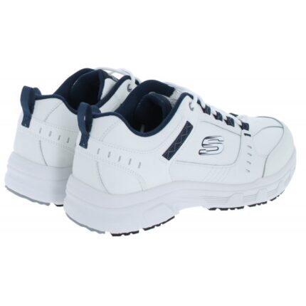 Skechers Oak Canyon Redwick 51896 Trainers – White / Navy Leather – Mens Performance Running - Crep Direct UK