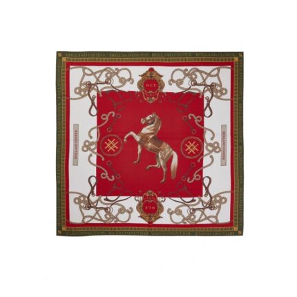 Holland Cooper Regal Horse Silk Scarf – Racing Green Heritage Red – Ladies Clothing - Crep Direct UK Holland Cooper Regal Horse Silk Scarf – Racing Green Heritage Red – Ladies Clothing - Crep Direct UK