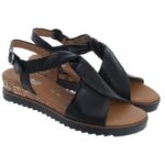 Gabor Rich 62.751 Sandals – Black Leather – Womens Sandals, Sliders & Toe Posts - Crep Direct UK