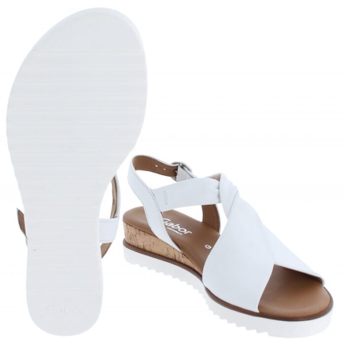 Gabor Rich 62.751 Sandals – White Leather – Womens Sandals, Sliders & Toe Posts - Crep Direct UK