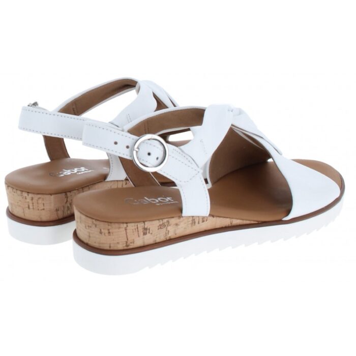 Gabor Rich 62.751 Sandals – White Leather – Womens Sandals, Sliders & Toe Posts - Crep Direct UK
