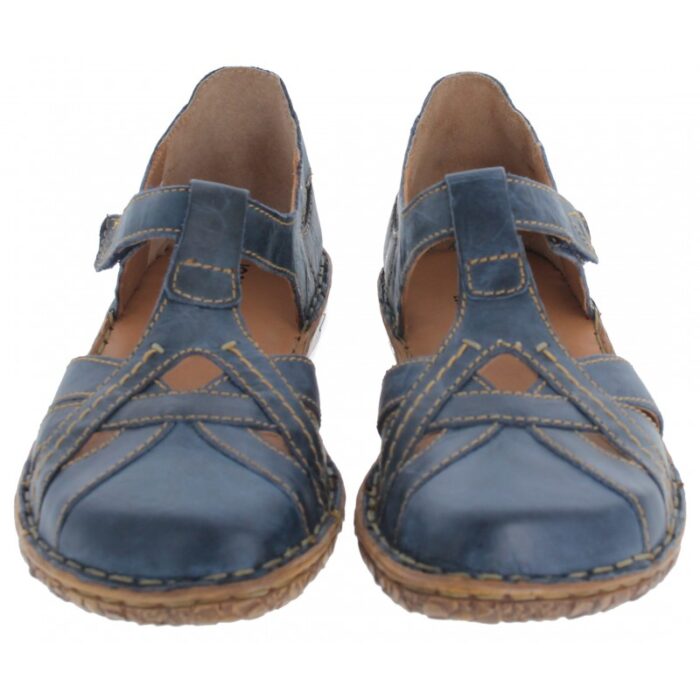 Josef Seibel Rosalie 29 79529 Closed Toe Sandals – Blue Dunk Leather – Womens Sandals, Sliders & Toe Posts - Crep Direct UK