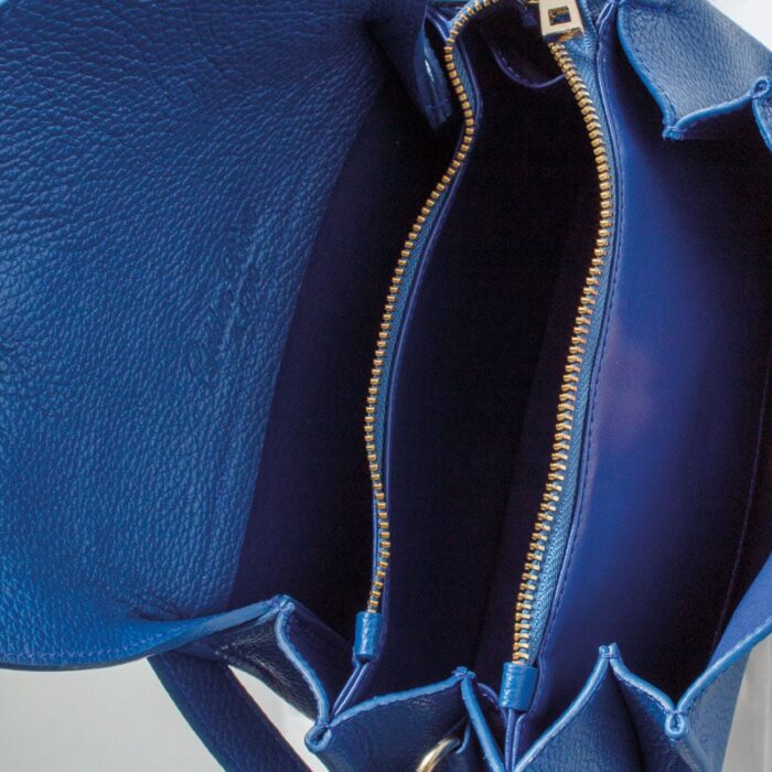 The Golden Boot Golden Boot Alba Shoulder Bag – Blue Leather – Personalised Gifts for Her - Crep Direct UK