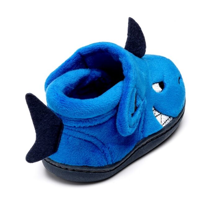 Chipmunks Sharky Memory Foam Slippers – Blue – Boys Slippers - Crep Direct UK