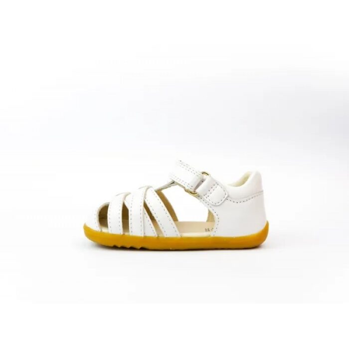Bobux Step Up Cross Jump 731106 Closed Toe Sandals – White – Girls Sandals - Crep Direct UK