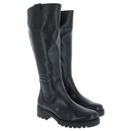 Gabor Sadberge L 52.787 Knee High Boots – Black Leather – Womens Boots - Crep Direct UK Gabor Sadberge L 52.787 Knee High Boots – Black Leather – Womens Boots - Crep Direct UK